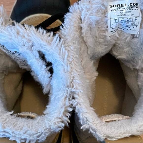 Sorel Tivoli Lace Up Waterproof Mid Calf Women’s Winter Boots Sz 10 Tan & Black - Picture 7 of 15